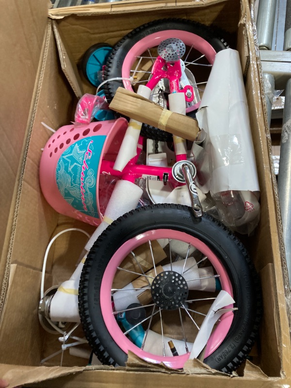 Photo 3 of **PARTS ONLY**Schwinn Koen & Elm Toddler and Kids Bike, 12-18-Inch Wheels, Training Wheels Included, Boys and Girls Ages 2-9 Years Old Pink 12-inch Wheels