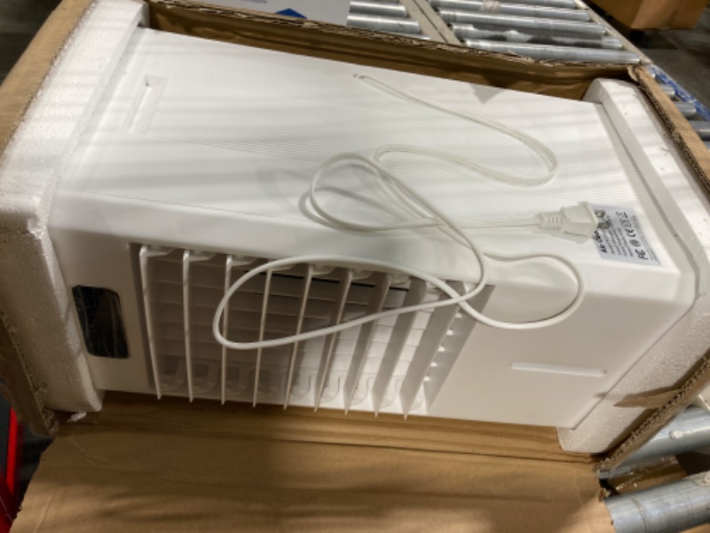 Photo 1 of Portable Air Conditioners, 3-IN-1 Evaporative Swamp Cooler Air Conditioner, 4 Modes & 3 Speeds, 12H Timer, LED Display, Remote & Touch Control, 4 Wheels with Latches, Swamp Cooler for Bedroom,Indoor White