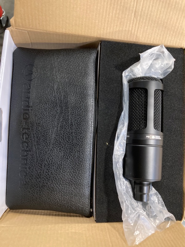 Photo 5 of Audio-Technica AT2020 Cardioid Condenser Studio XLR Microphone, Ideal for Project/Home Studio Applications,Black
