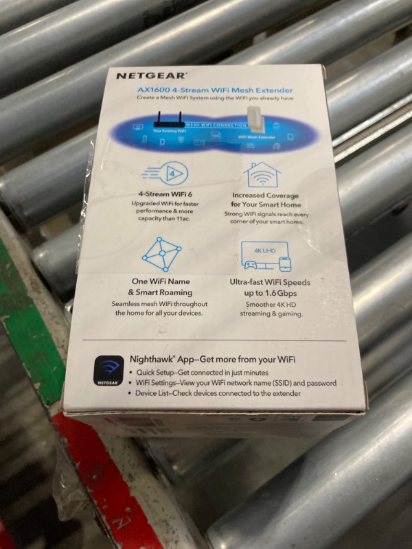 Photo 2 of NETGEAR WiFi 6 Mesh Range Extender (EAX12) - Add up to 1,200 sq. ft. and 15+ Devices with AX1600 Dual-Band Wireless Signal Booster & Repeater (up to 1.6Gbps Speed), WPA3 Security, Smart Roaming 1.6Gbps, WiFi 6 Wallplug