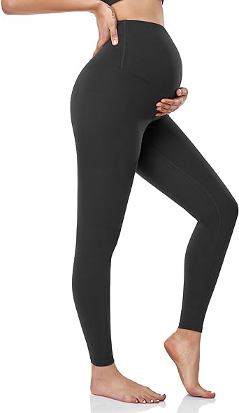 Photo 1 of HOFISH Women's Maternity Leggings Over The Belly Soft Non-See-Through WorkoutYoga Pants Pregnancy Leggings(size M)