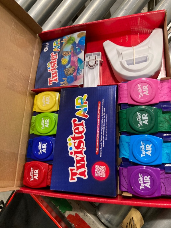 Photo 3 of Hasbro Gaming Twister Air Game | AR App Play Game with Wrist and Ankle Bands | Links to Smart Devices | Active Party Games for Kids and Adults | Ages 8+ | for 1+ Players