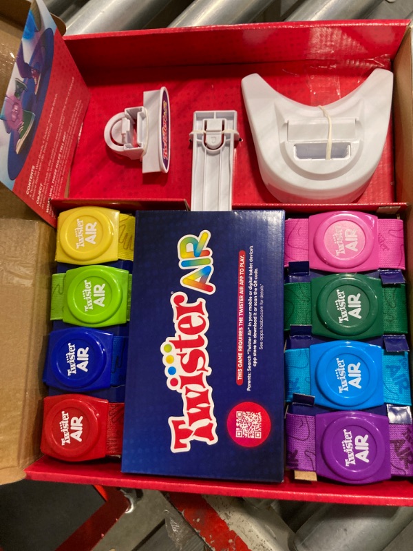 Photo 1 of Hasbro Gaming Twister Air Game | AR App Play Game with Wrist and Ankle Bands | Links to Smart Devices | Active Party Games for Kids and Adults | Ages 8+ | for 1+ Players