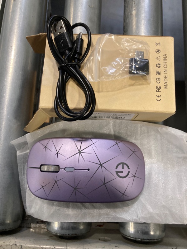 Photo 2 of TaIYanG Wireless Mouse, 2.4G Portable Optical Quiet RGB Mouse with USB Receiver and Type C Adapter, 3 Adjustable DPI Levels, Wireless Computer Mouse for Laptop, Computer, PC, MacBook, Desktop