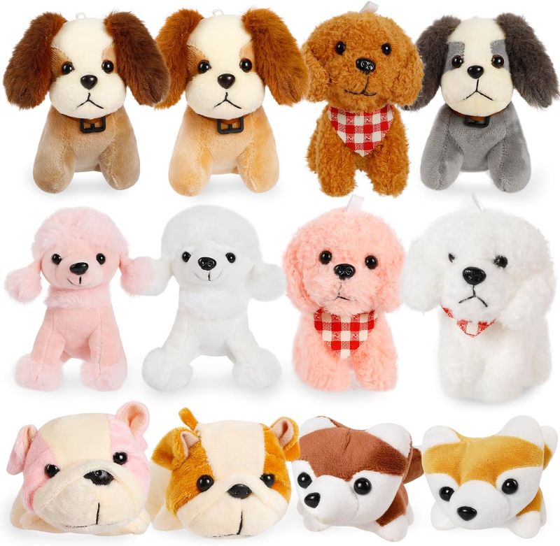 Photo 1 of 12 Pack Dog Stuffed Animals, 4.8 Inch Small Stuffed Animals Bulk, Assorted Puppy Stuffed Animals, Stocking Stuffers
