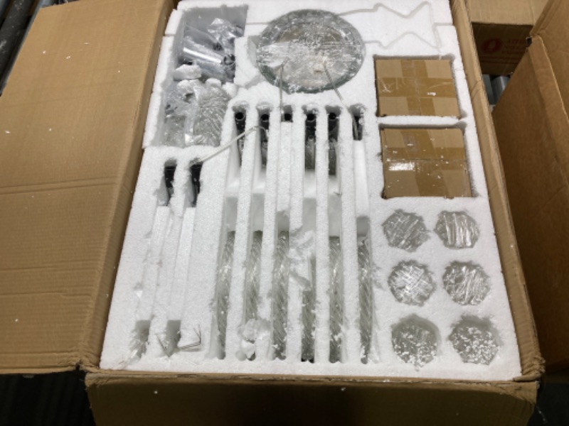 Photo 1 of ***SELLING AS PARTS NO RETURNS*** ***NOT FUNCTIONAL****
Durahonn Clear Crystal Chandelier, K9 Crystal 18 Lights, E12 Bulbs, Crystal Ceiling Lamp for Living Room, Bedroom, Dining Room, UL-Listed, Easy to Install (18-Light)