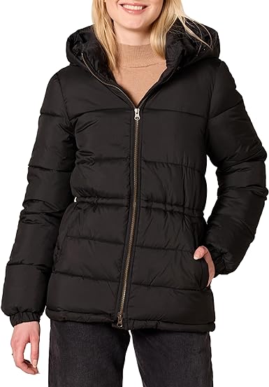 Photo 1 of Amazon Essentials Women's Heavyweight Puffer Jacket with Drawstring Waist(size L)
