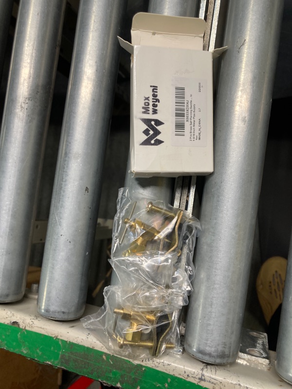 Photo 1 of 2 Pcs Brass Self Piercing Saddle Valve Copper Self Tapping Valve with 1/4 Inch Compression Outlet for 3/8 to 1-5/16 Inch Water Pipe Supply
