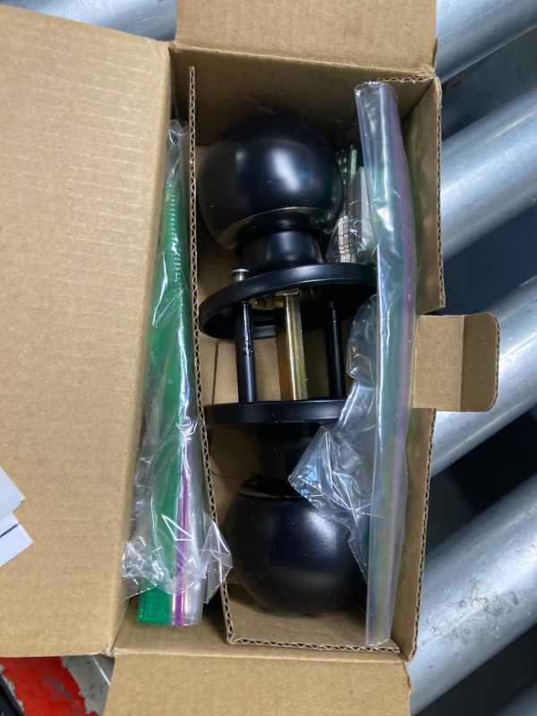 Photo 1 of BESTTEN Matte Black Keyed Entry Door Knob, Entrance Door Lock, Standard Ball, All Metal
