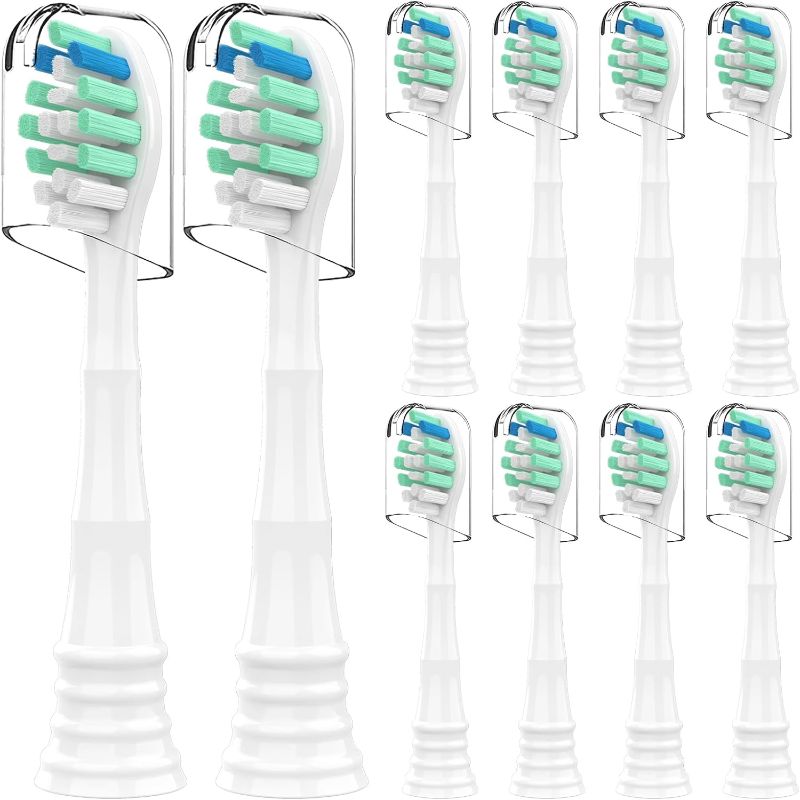 Photo 1 of Replacement Toothbrush Heads for Philips Sonicare - Electric W Brush Heads for Philips Sonic Care C 2 Replacement Heads, 10 Pack, White