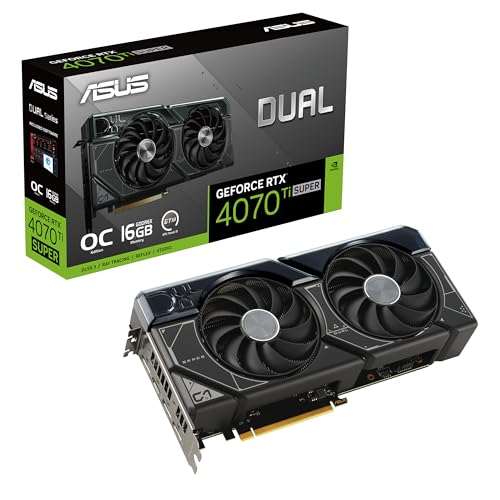 Photo 1 of ****USED***ASUS Dual GeForce RTX™ 4070 Ti Super OC Edition (PCIe 4.0, 16GB GDDR6X, DLSS 3, HDMI 2.1a, DisplayPort 1.4a, 2.56-Slot Design, Axial-tech Fan Design
