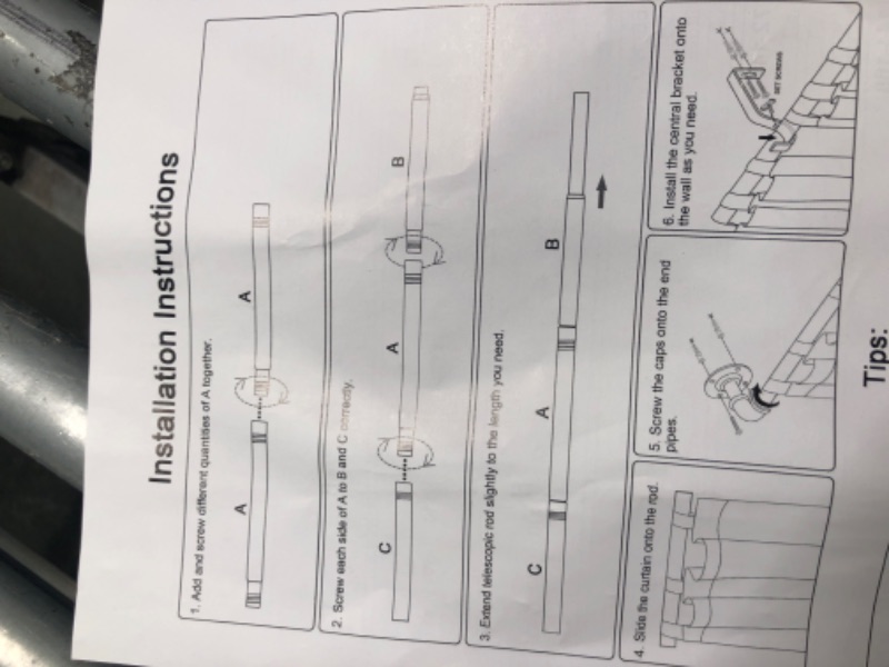 Photo 3 of **USED***Curtain Rods for Windows 28 to 48 inch, 1 Inch Industrial Curtain Rod, Wrap Around Curtain Rods, Room Divider Curtain Rod, Indoor/Outdoor Curtain Rod, Adjustable Curtain Rod, 32-48",Antique Bronze 32" to 48" Antique Bronze