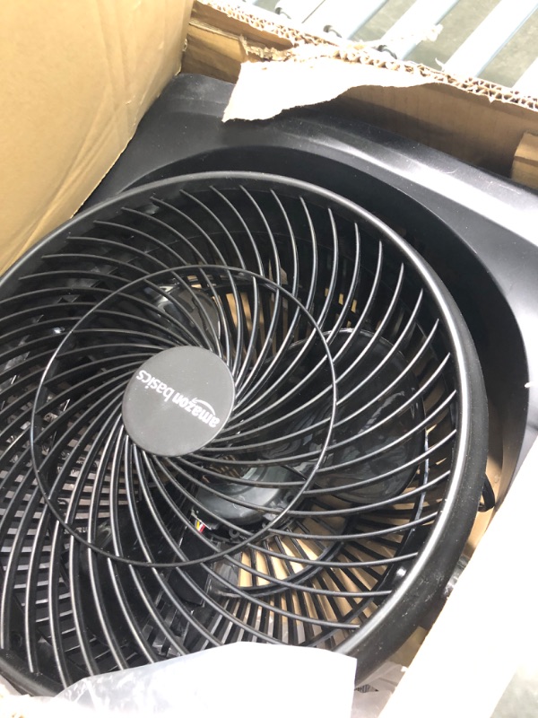 Photo 3 of **FOR PARTS**Amazon Basics 3 Speed Small Room Air Circulator Fan, 11-Inch 11-Inch Air Circulator Fan