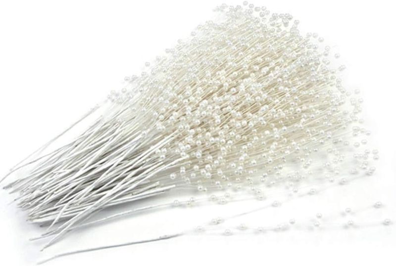 Photo 1 of 4MM Artificial Pearl Spray Beads String Handmade DIY Floral Craft for Bridal Wedding Christmas Garland Bouquet Home Party Decorations,100 Pieces
