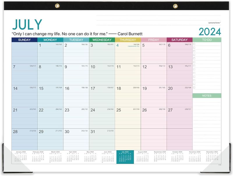 Photo 1 of Desk Calendar 2024-2025 - 18 Monthly Large Desk Calendar 2024-2025, 22" x 17", Jul. 2024 - Dec. 2025, Corner Protector, 