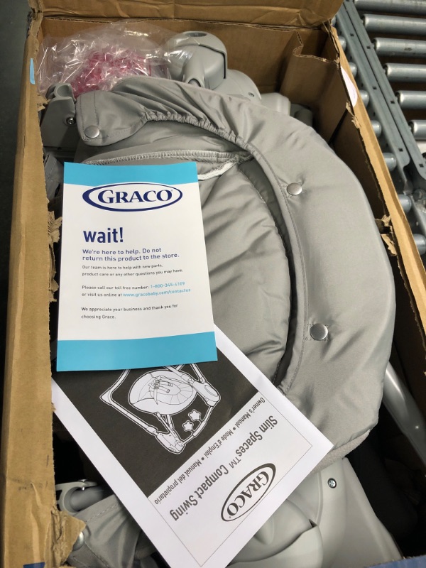 Photo 3 of Graco® Slim Spaces™ Compact Baby Swing, Reign