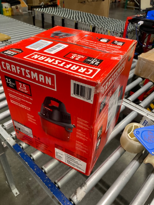 Photo 2 of CRAFTSMAN CMXEVBE17250 2.5 Gallon 1.75 Peak HP Wet/Dry Vac, Portable Shop Vacuum with Attachments