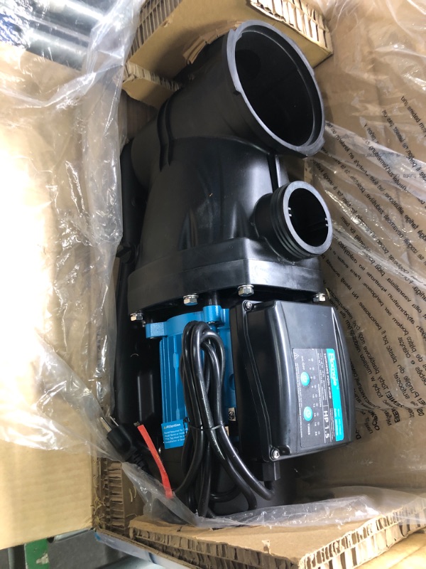 Photo 3 of 1.5 HP Pool Pump with Timer,5400GPH above Ground Pool Pump Timer 115V, Inground Pool Pumps High Speed Flow, Self Primming Swimming Pool Pump with Filter Basket