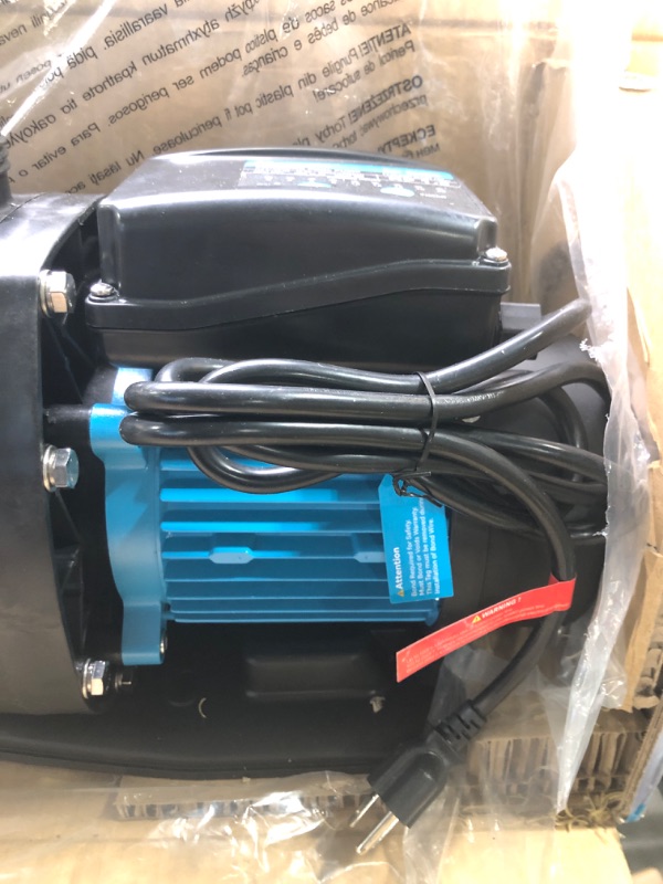 Photo 5 of 1.5 HP Pool Pump with Timer,5400GPH above Ground Pool Pump Timer 115V, Inground Pool Pumps High Speed Flow, Self Primming Swimming Pool Pump with Filter Basket