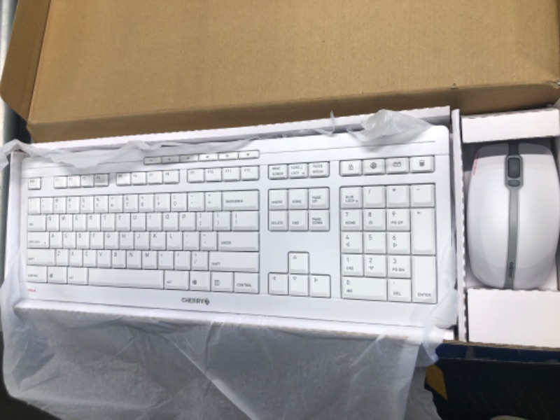 Photo 1 of CHERRY Stream Desktop Recharge Keyboard and Mouse Wireless Combo (White)
