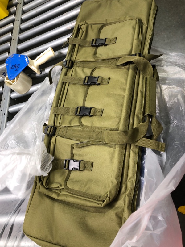 Photo 1 of DULCE DOM 32/36/42/48 inch Double Rifle Case Soft Bag Gun Case, Perfect for Rifle Pistol Firearm Storage and Transportation, All Around Shooting Range Tactical Rifle Backpack, Indoor Outdoor Green 36''x12''