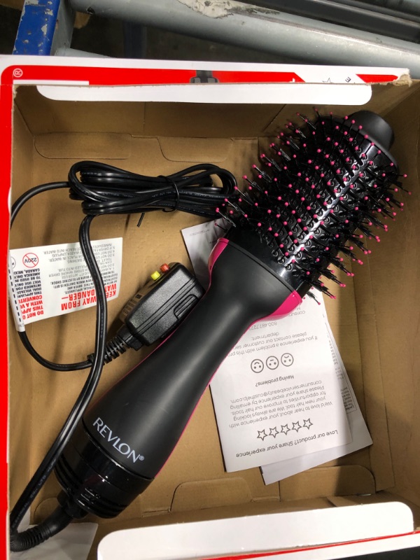 Photo 3 of ****USED** REVLON One-Step Hair Dryer And Volumizer Hot Air Brush, Black, Packaging May Vary, Black Volumizer, 1 Count Black 1 Count (Pack of 1)