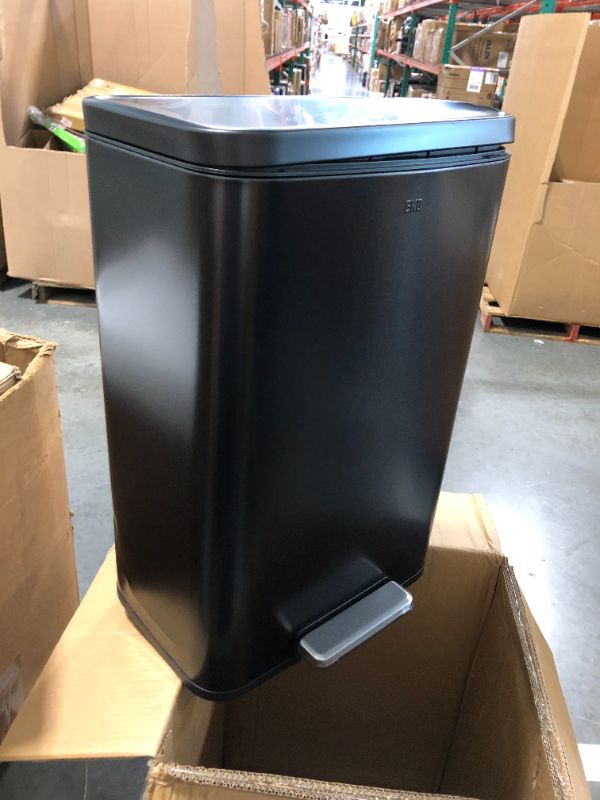 Photo 3 of **READ NOTES BEFORE PURCHASING ITEM** 
EKO Madison Matte Black 50 Liter/13.2 Gallon Step Trash Can with Inner Liner - Fingerprint Resistant Finish 50L Matte Black