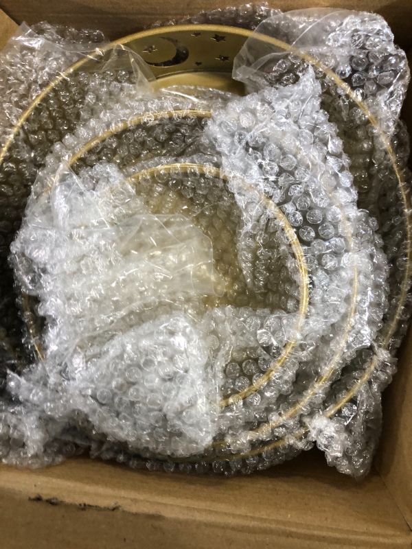 Photo 1 of **PACK OF 2** NO RETURNS- FINAL SALE**3 Pieces Ramadan Moon Plate Tray Star Eid Mubarak Party Serving Tray Dessert Food Storage Decoration for Home Ramadan Islam Muslim Party Display Decor Supplies