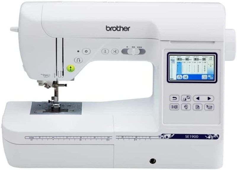 Photo 1 of Brother SE1900 Sewing and Embroidery Machine, 138 Designs, 240 Built-in Stitches, Computerized, 5" x 7" Hoop Area, 3.2" LCD Touchscreen Display, 8 Included Feet