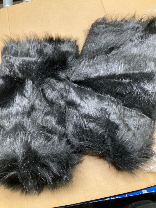 Photo 4 of Faux Fur Leg Warmer,Warm Fuzzy Leg Warmer Boot Cuff Cover for Party Costumes