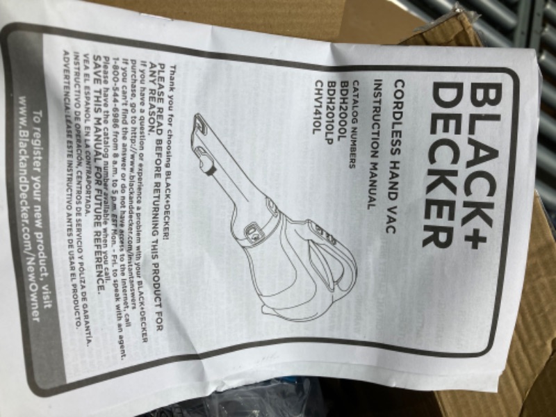 Photo 3 of BLACK+DECKER dustbuster AdvancedClean Cordless Handheld Vacuum (CHV1410L) Hand Vac