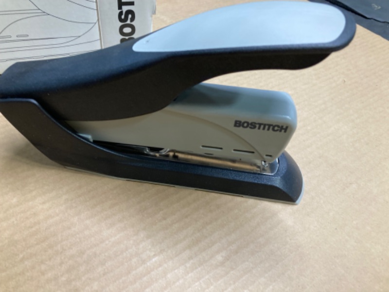 Photo 3 of Bostitch 60 Sheet Heavy Duty Stapler - Two Fingers, No Effort, Spring Powered Stapler - Gray (1200) 60 Sheets Stapler