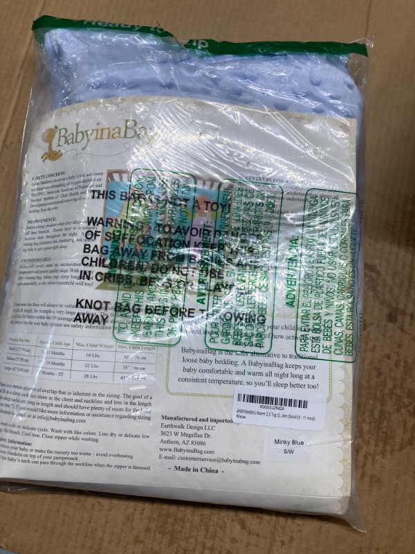Photo 1 of Baby in a Bag BABYINABAG Baby Sleeping Bag and Sack, Minky Dot, Quilted Winter Model, 2.5 Tog Very Warm for Infants and Toddlers (Small (3 - 1