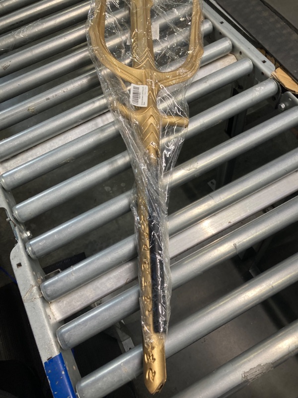 Photo 1 of damdos Halloween Prop Cosplay Accessory King Neptune Trident,60" Large Gold Trident Pitchfork Spear Weapon Costumes Accessories Birthdays Gifts