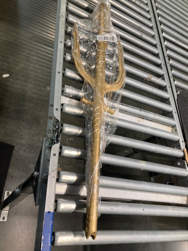 Photo 1 of damdos Halloween Prop Cosplay Accessory King Neptune Trident,60" Large Gold Trident Pitchfork Spear Weapon Costumes Accessories Birthdays Gifts