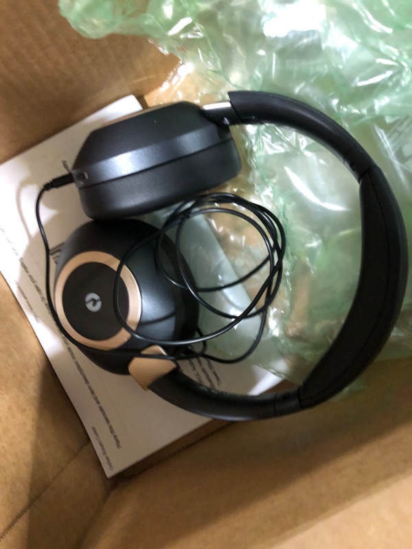 Photo 1 of Active Noise Cancelling Headphones, 100H Playtime Headphones Wireless Bluetooth, Bluetooth Headphones with Microphone, Over- Ear Wireless Headphones with Deep Bass for Travel (Black)