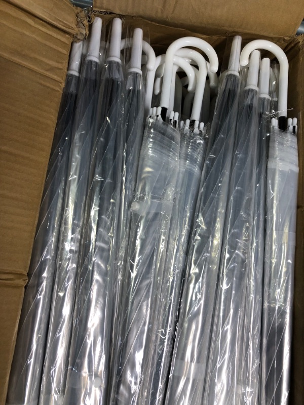 Photo 1 of  60 pack clear wedding umbrellas bulk