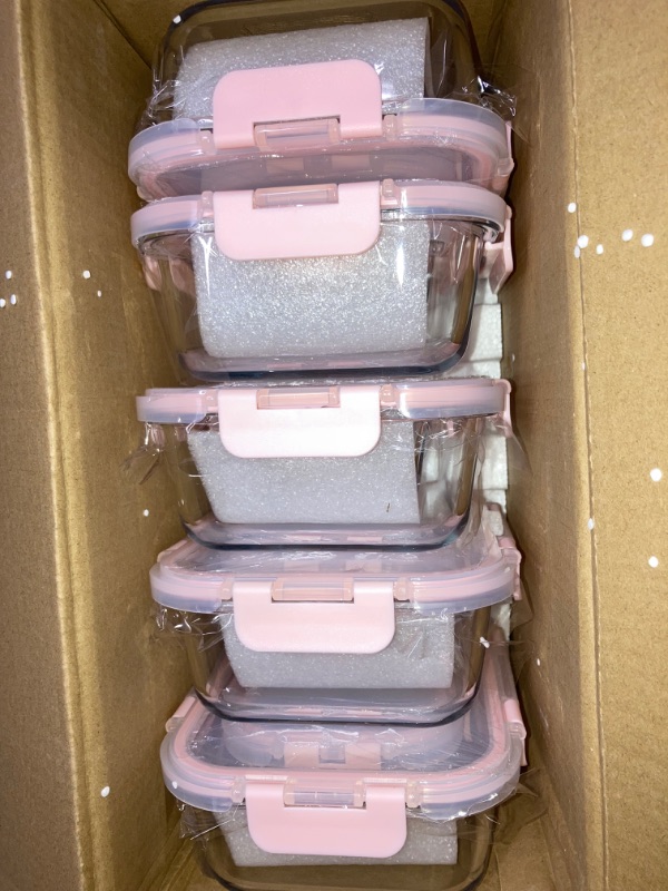 Photo 5 of 10 Pack Glass Food Storage Containers with Lids Leakproof, Airtight Glass Meal Prep Containers For Lunch, On The Go, Leftover, Dishwasher Safe