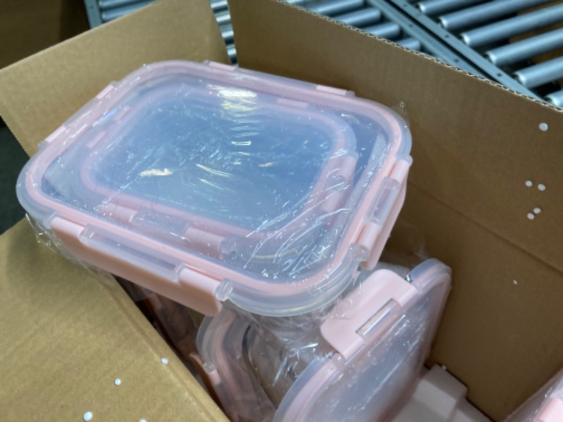 Photo 3 of 10 Pack Glass Food Storage Containers with Lids Leakproof, Airtight Glass Meal Prep Containers For Lunch, On The Go, Leftover, Dishwasher Safe