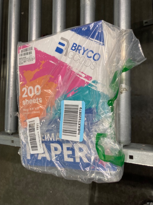 Photo 1 of BRYCO White Sublimation Paper 8.5" x 11" - Heat Transfer Paper for Tumblers, Mugs, and Fabrics - Compatible with Inkjet Printers for Sublimation Printing - 120 g with 200 Sublimation Sheets