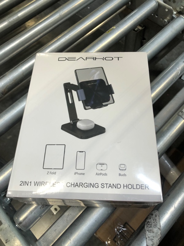 Photo 1 of 2in1 15W Triple Coil Qi Wireless Charger Mirror Mount Holder Station for Samsung Galaxy Z Fold5 Fold4 Fold3 Z Fold2 Fold S23 Ultra Note20 iPhone 14 Pro Max Infrared Auto Clamp Fast Charger