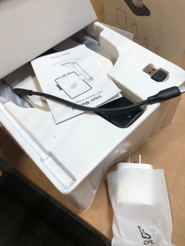 Photo 1 of 2in1 15W Triple Coil Qi Wireless Charger Mirror Mount Holder Station for Samsung Galaxy Z Fold5 Fold4 Fold3 Z Fold2 Fold S23 Ultra Note20 iPhone 14 Pro Max Infrared Auto Clamp Fast Charger
