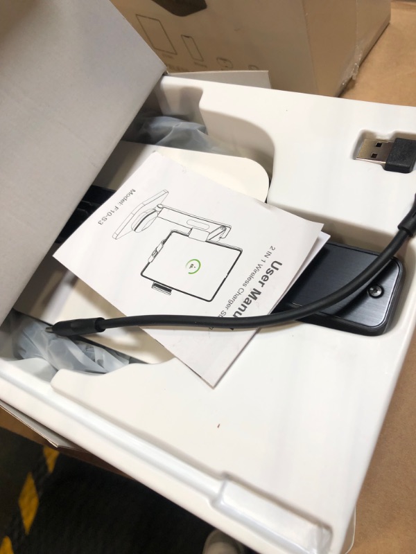 Photo 1 of 2in1 15W Triple Coil Qi Wireless Charger Mirror Mount Holder Station for Samsung Galaxy Z Fold5 Fold4 Fold3 Z Fold2 Fold S23 Ultra Note20 iPhone 14 Pro Max Infrared Auto Clamp Fast Charger