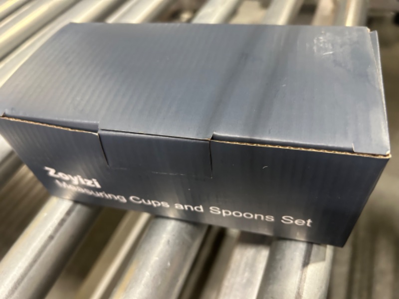 Photo 1 of Measuring Cups and Spoons Set 14, 18/8 Stainless Steel Measuring Cups and Spoons set for Kitchen & Baking Use, 7 US & Metric Measuring Cups & 6 Long Handle Spice Measuring spoons & 1 leveler Siliver