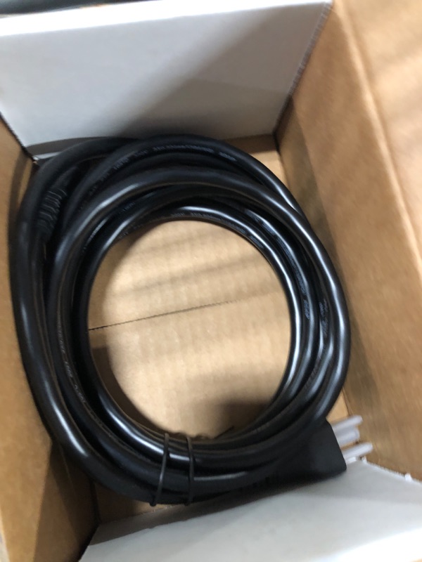 Photo 1 of Amazon Basics Computer Monitor TV Replacement Power Cord, 12', Black 12' 1-Pack Power Cord