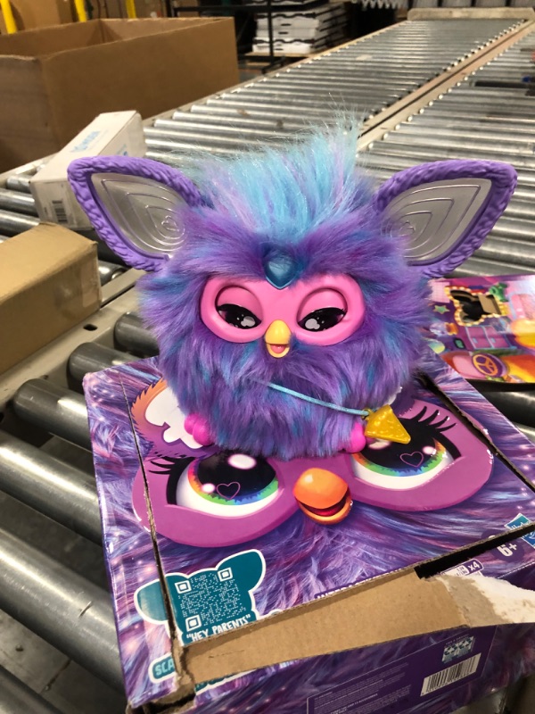 Photo 3 of Furby Purple, 15 Fashion Accessories, Interactive Plush Toys for 6 Year Old Girls & Boys & Up, Voice Activated Animatronic