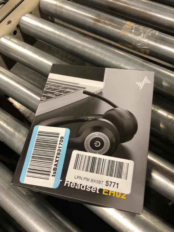Photo 1 of Bluetooth Headset with Microphone, Wireless Headphones with ENC Noise Cancelling mic Mute V5.2 On-Ear Wired for Laptop/iPhone/Android/Cell Phones/Computer/Zoom/Skype