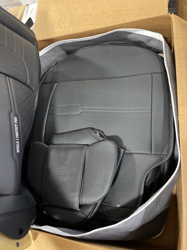 Photo 3 of ***MISSING PARTS***
NS YOLO Full Coverage Leather Car Seat Covers for Front Seats Universal Fit for Cars SUV Pick-up Truck with Waterproof Leatherette in Automotive Interior Accessories (Black-Front Pair) Black Front Pair