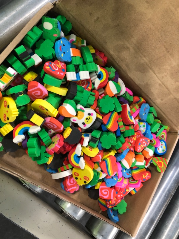 Photo 1 of Colarr 360 Pcs Valentine's Day Erasers Bulk Love Heart Shamrock Bunny Mini Eraser Spring Rainbow Flower Shaped Eraser Saint Patrick's Day Easter Erasers for Student Kids Classroom Party Prizes Gifts
