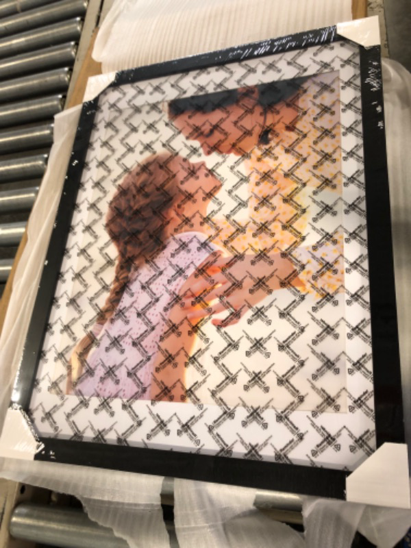 Photo 1 of 18x24 Poster Frame Black 1 Pack, Display 16x20 Picture with Mat or 18x24 without Mat, Wood Photo Frame for Horizontal or Vertical Wall Mounting, Hanging Hardware Included 18"x24" Black